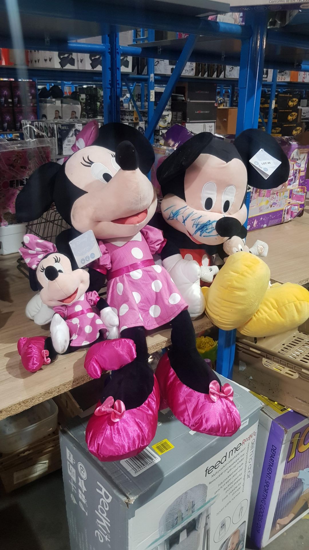 4 Disney Items : 2 X Large Micky & Minnie Mouse & 2 X Small Micky & Minnie Mouse