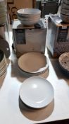 12 Piece Stoneware Essentials White Dinner Set