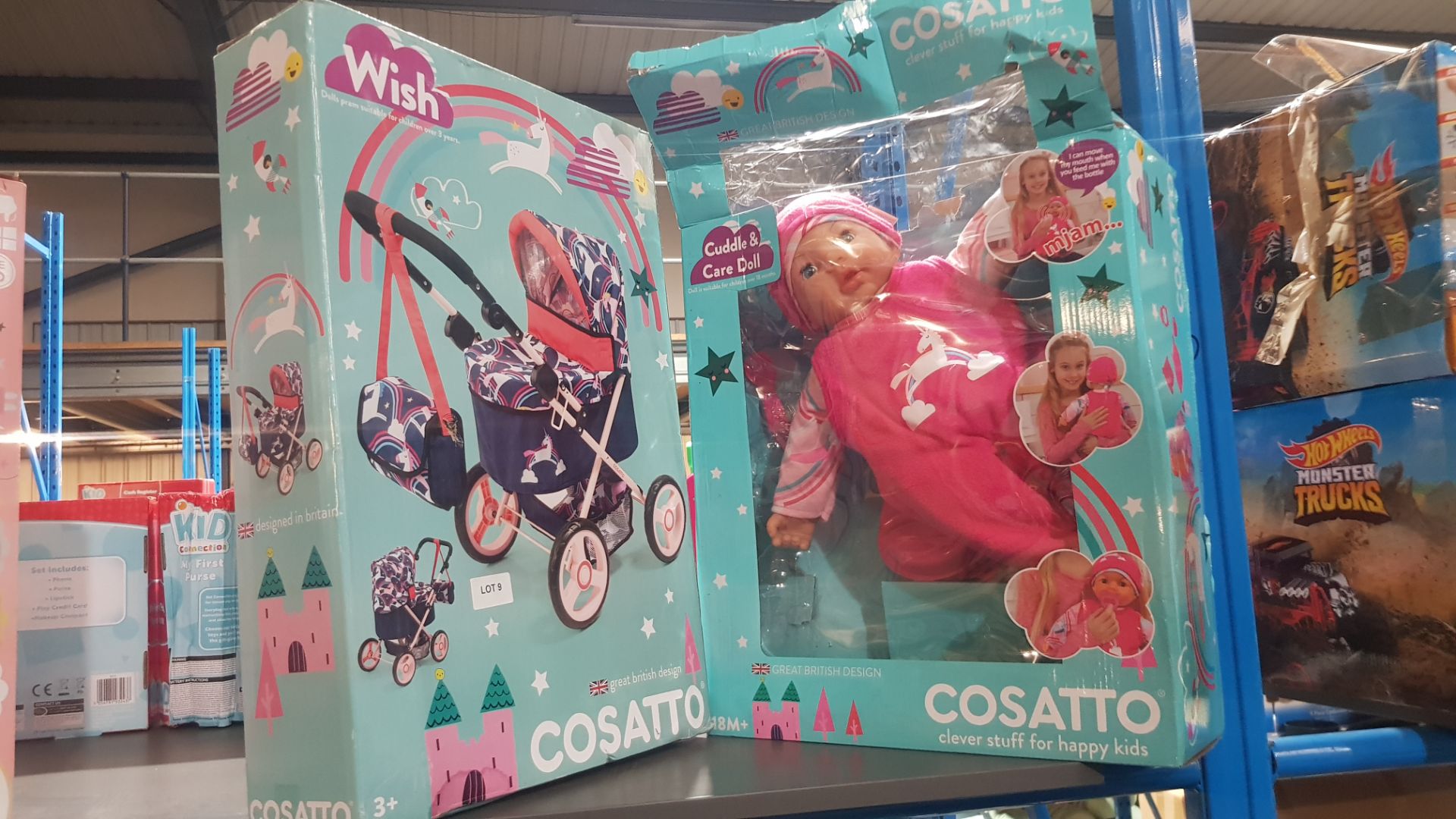 2 Items : 1 X Cosatto Dolls Pram & 1 X Cuddle And Care Doll