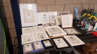 Approx 21 X Mixed Photo Frames To Include Marble Effect, Iridescent Effect & Boxed