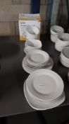 Approx 32 X White Dinner Items To Include Plates, Sideplates & Bowls