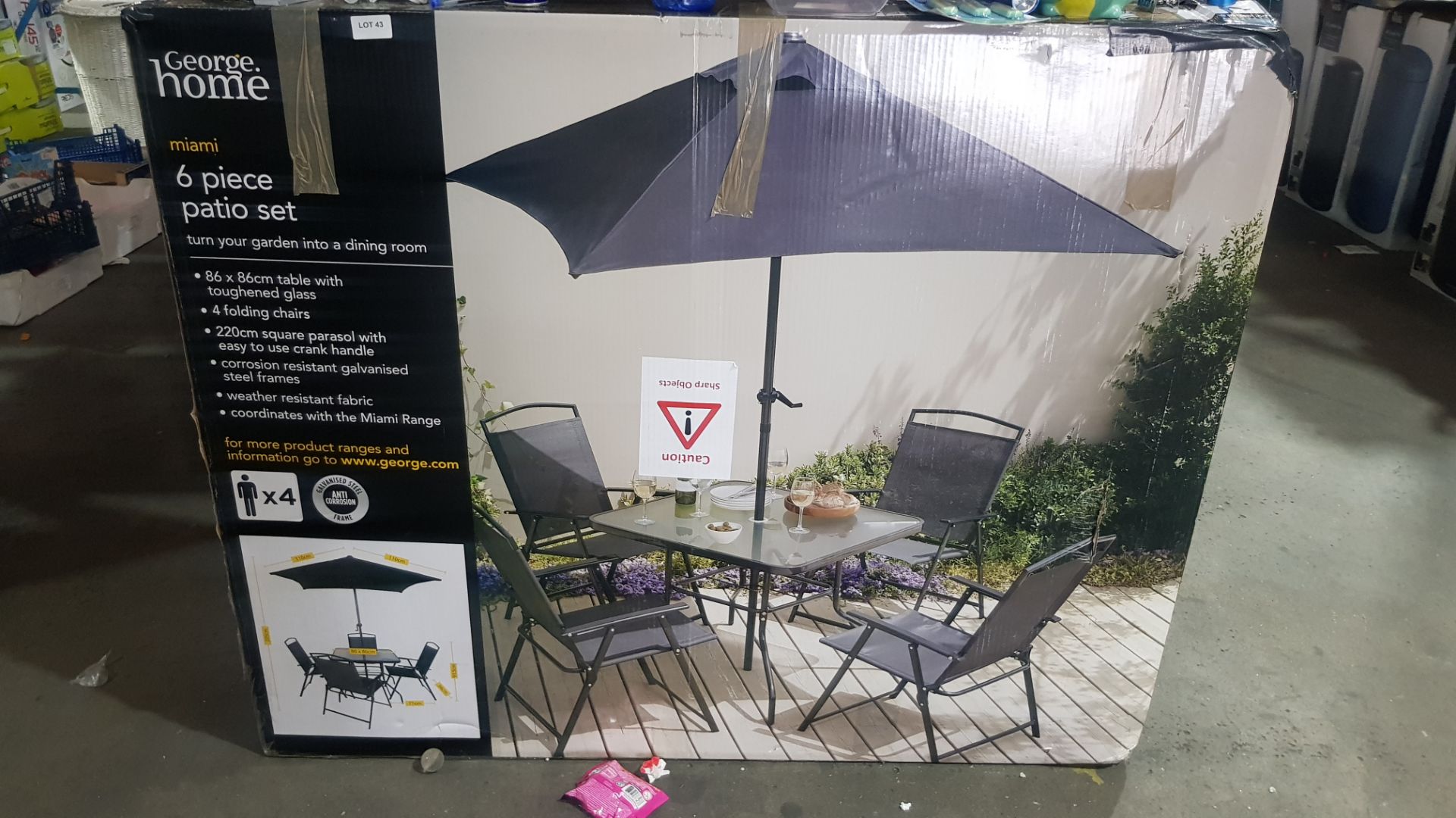 1 X Miami 6 Piece Patio Set