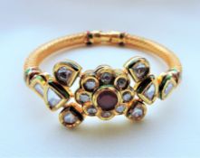 Vintage Etruscan Style Hinged Bangle