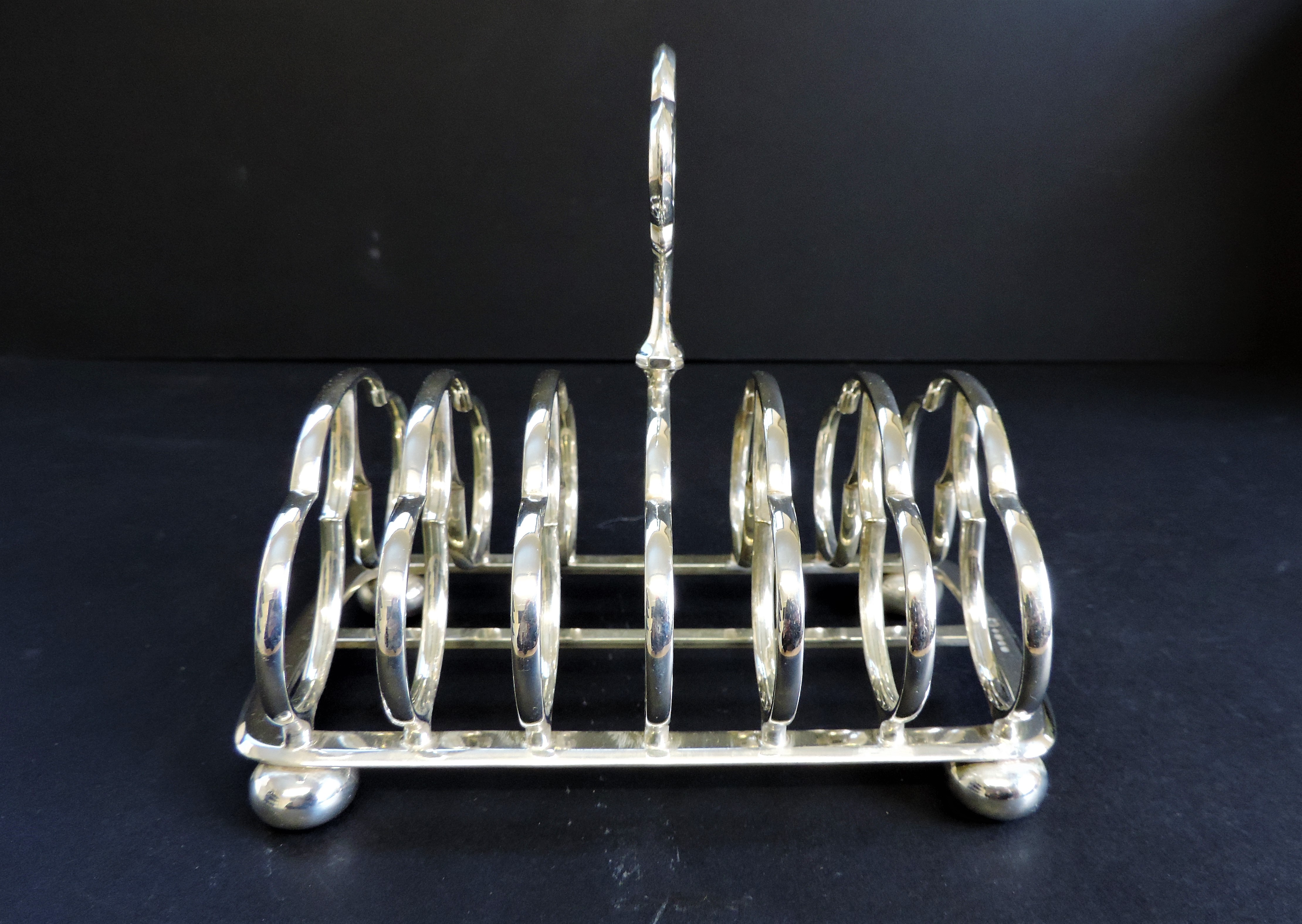 Antique Art Nouveau Elkington & Co Silver Plated Toast Rack - Image 3 of 5