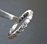 2.3 carat WhiteTopaz Eternity Ring in Sterling Silver