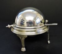 Antique Silver Plated Roll Top Butter Dish