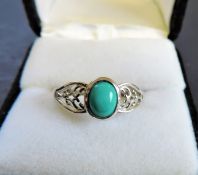 925 Sterling Silver Turquoise Ring