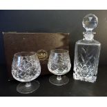 Thomas Webb Crystal Brandy Glasses & Decanter Drinks Set