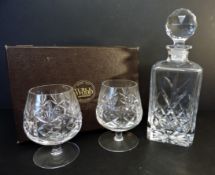 Thomas Webb Crystal Brandy Glasses & Decanter Drinks Set