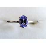 Sterling Silver 0.48ct Solitaire Tanzanite Ring