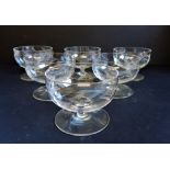 Antique Edwardian Etched Glass Dessert Dishes