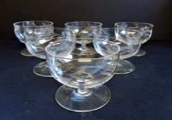 Antique Edwardian Etched Glass Dessert Dishes