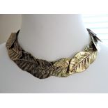 Vintage Designer Gold Laurel Leaf Necklace