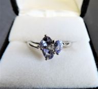 Tanzanite & Topaz 925 Sterling Silver ring