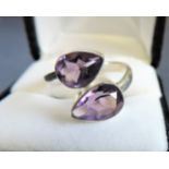 5.25 carat Amethyst Sterling Silver Ring