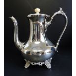 Antique Deykin & Sons Georgian Style Silver Plated Coffee Pot