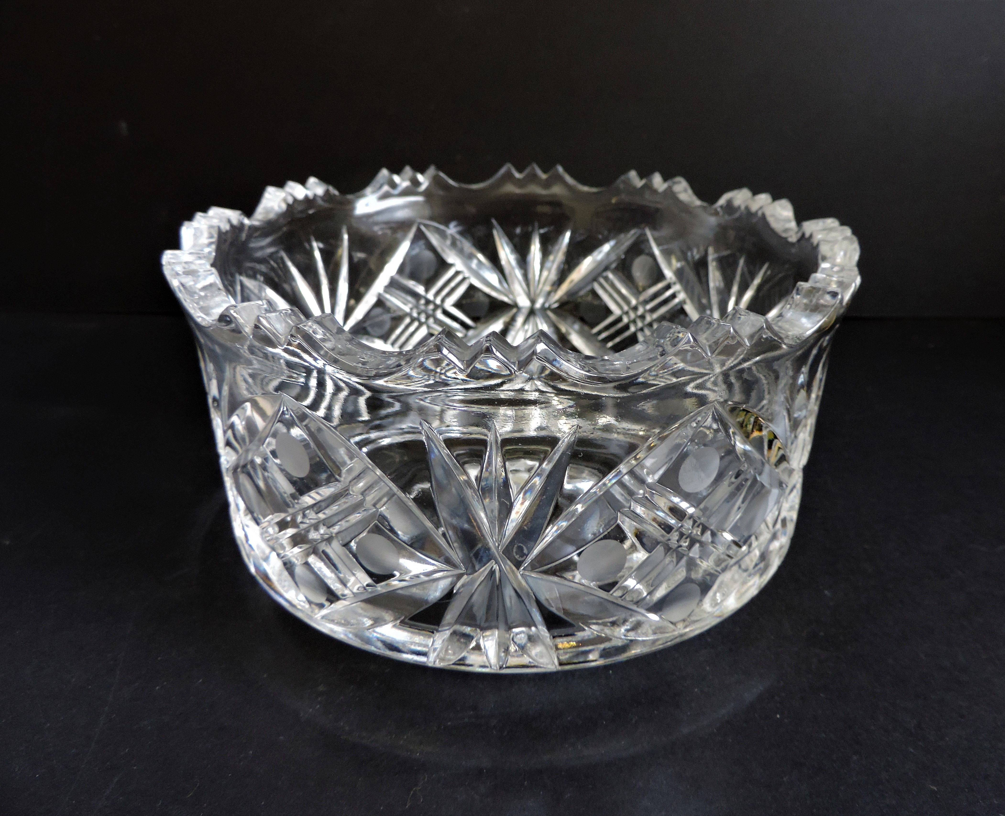 Vintage Bohemian Crystal Bowl - Image 2 of 4