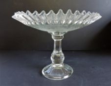 Antique Victorian Large Glass Cake Stand 29cm wide