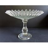 Antique Victorian Large Glass Cake Stand 29cm wide