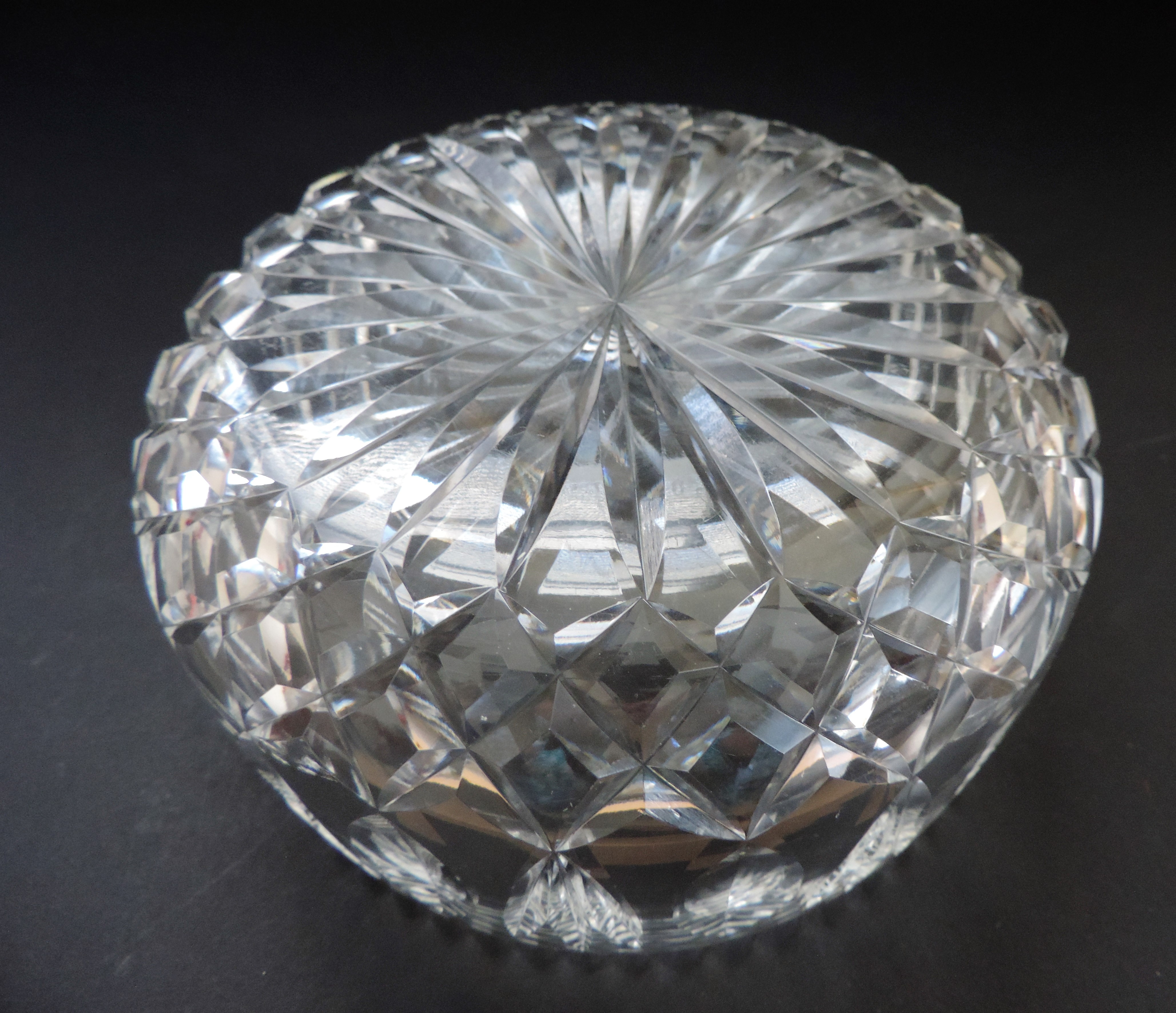 Vintage Hand Cut Crystal Bowl - Image 3 of 4