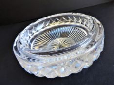 Large Vintage Heavy Cut Crystal Ashtray