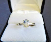 Sterling Silver 1 carat White Sapphire Ring