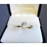 Sterling Silver 1 carat White Sapphire Ring