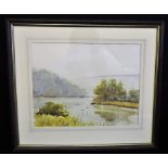 Original Watercolour Landscape River Scene Signed by Artist