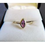 Sterling Silver 0.50ct Marquise Cut Amethyst Ring