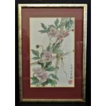 Original Watercolour Oriental Japanese Clematis by Artist Joan Stewart