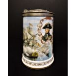 Royal Worcester Nelson Victory Trafalgar 50th Anniversary Maritime Tankard