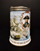 Royal Worcester Nelson Victory Trafalgar 50th Anniversary Maritime Tankard