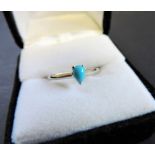 Sterling Silver Turquoise Gemstone Set Ring
