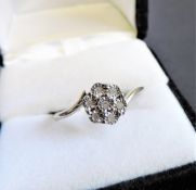 Diamond Ring in 925 Sterling Silver