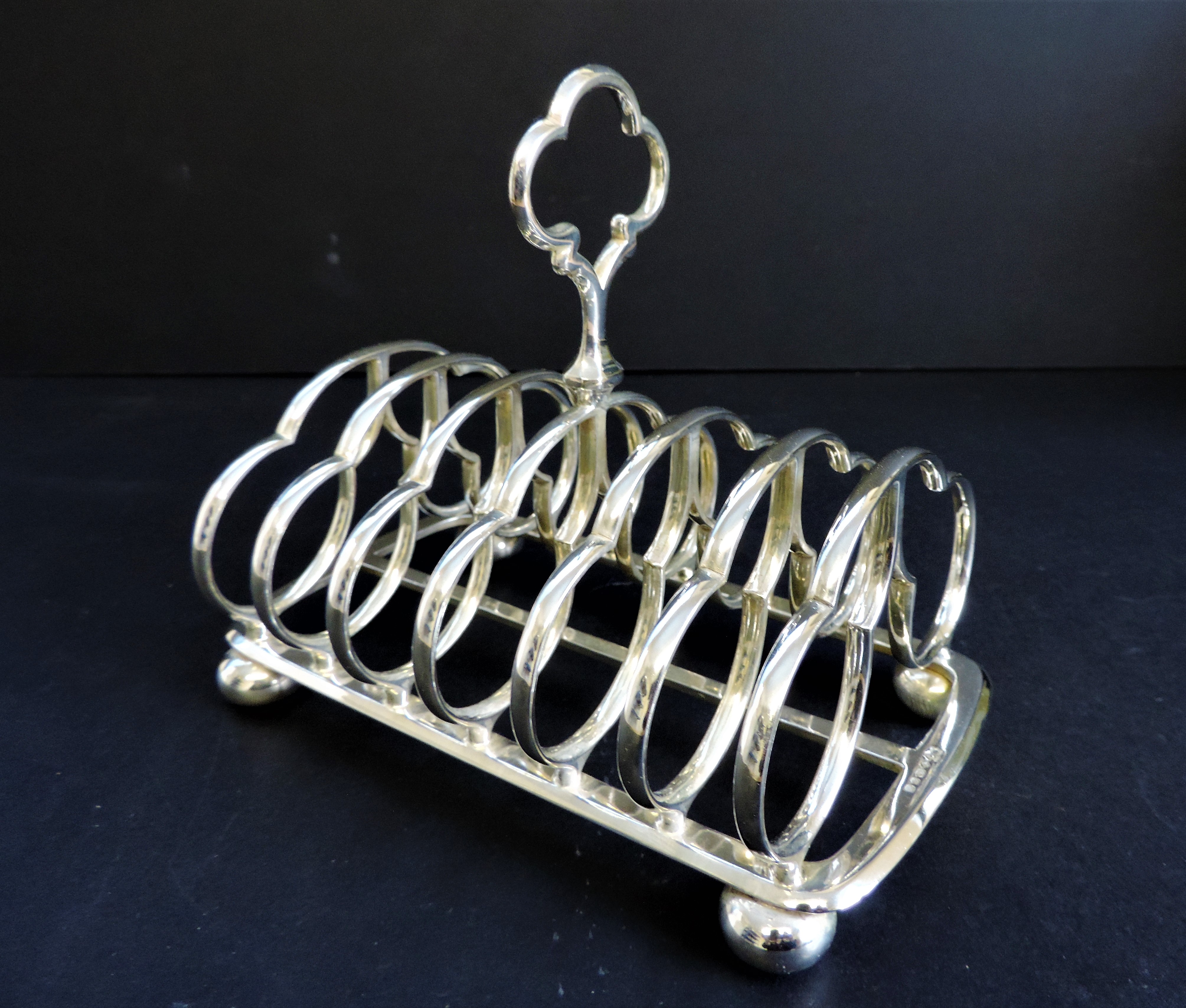 Antique Art Nouveau Elkington & Co Silver Plated Toast Rack - Image 4 of 5