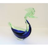 Vintage Murano Sommerso Art Glass Sculpture