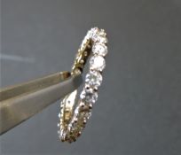 Sterling Silver Gilt 2.3 carat White Topaz Eternity Ring