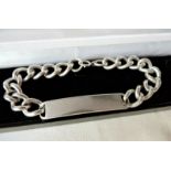 Vintage Solid Sterling Silver Men's ID Bracelet