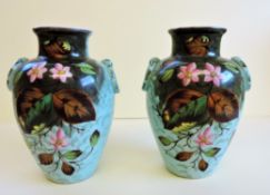 Pair of Victorian Hand Painted Vases