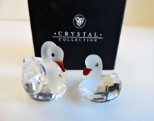 Pair Gianfranco Ranoldi Crystal Figurines New Boxed