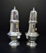 Pair Art Deco Silver Plated Sugar Shakers circa 1920's