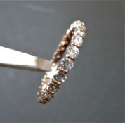 Sterling Rose Gold Silver 2.3 carat Topaz Eternity Ring