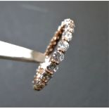 Sterling Rose Gold Silver 2.3 carat Topaz Eternity Ring