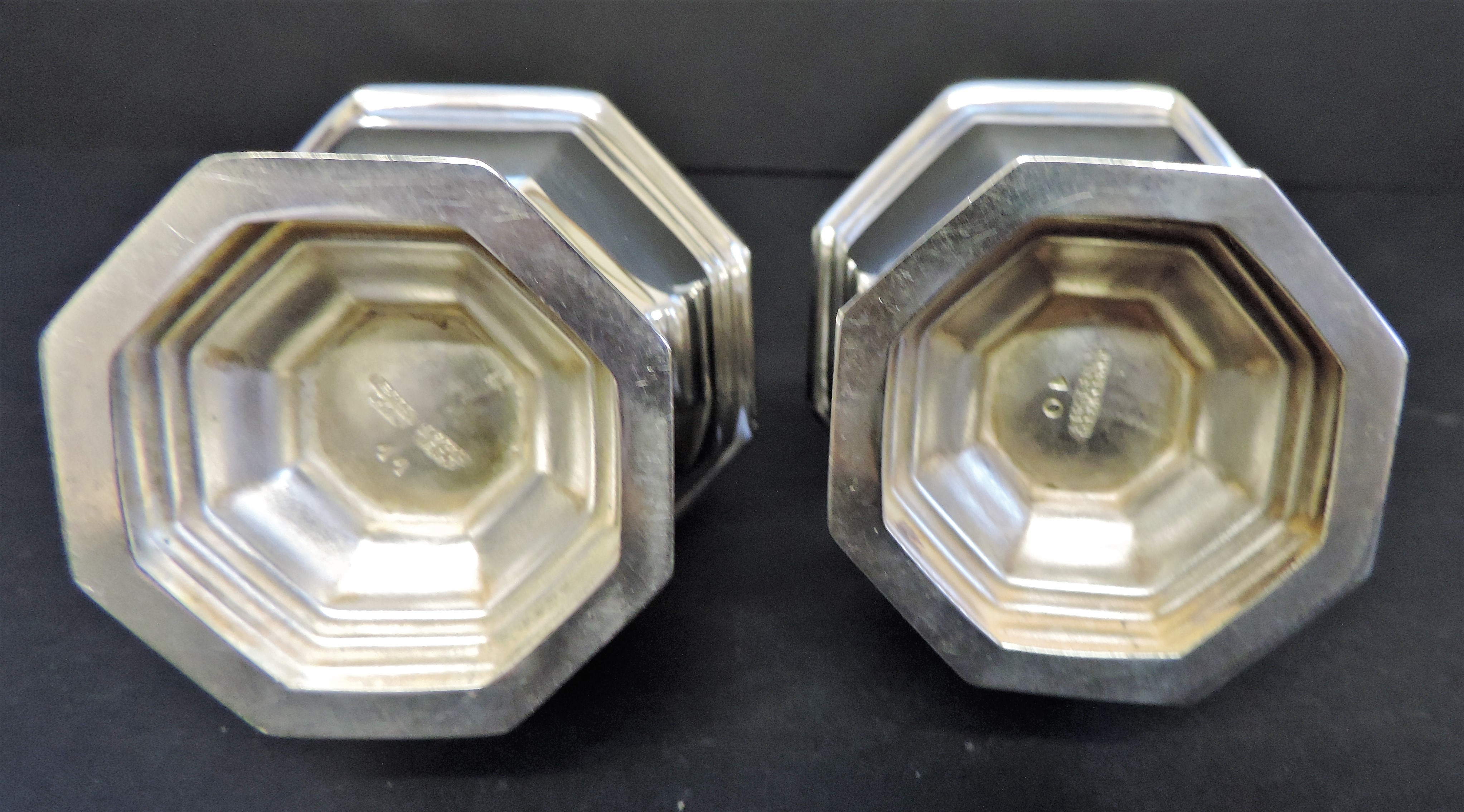 Pair Art Deco Silver Plated Sugar Shakers circa 1920's - Image 9 of 10