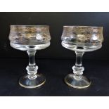 Pair Venetian Glass Sundae/Sorbet Dishes