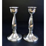 Pair Antique Sterling Silver Candlesticks Hallmarked Date 1927