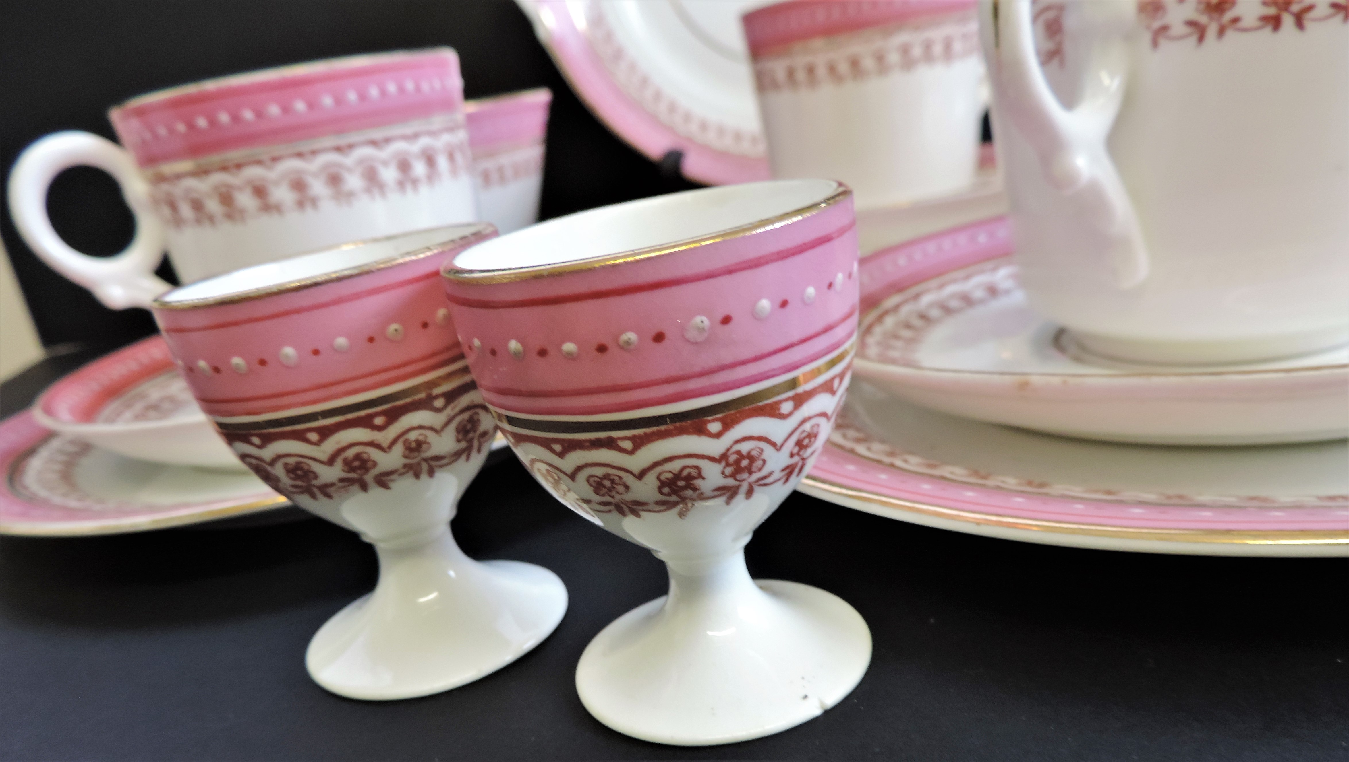 Vintage 19 piece Porcelain Breakfast/Tea Set for 4 People - Image 7 of 24