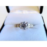 Sterling Silver 1.44 carat Cubic Zirconia Solitaire Ring