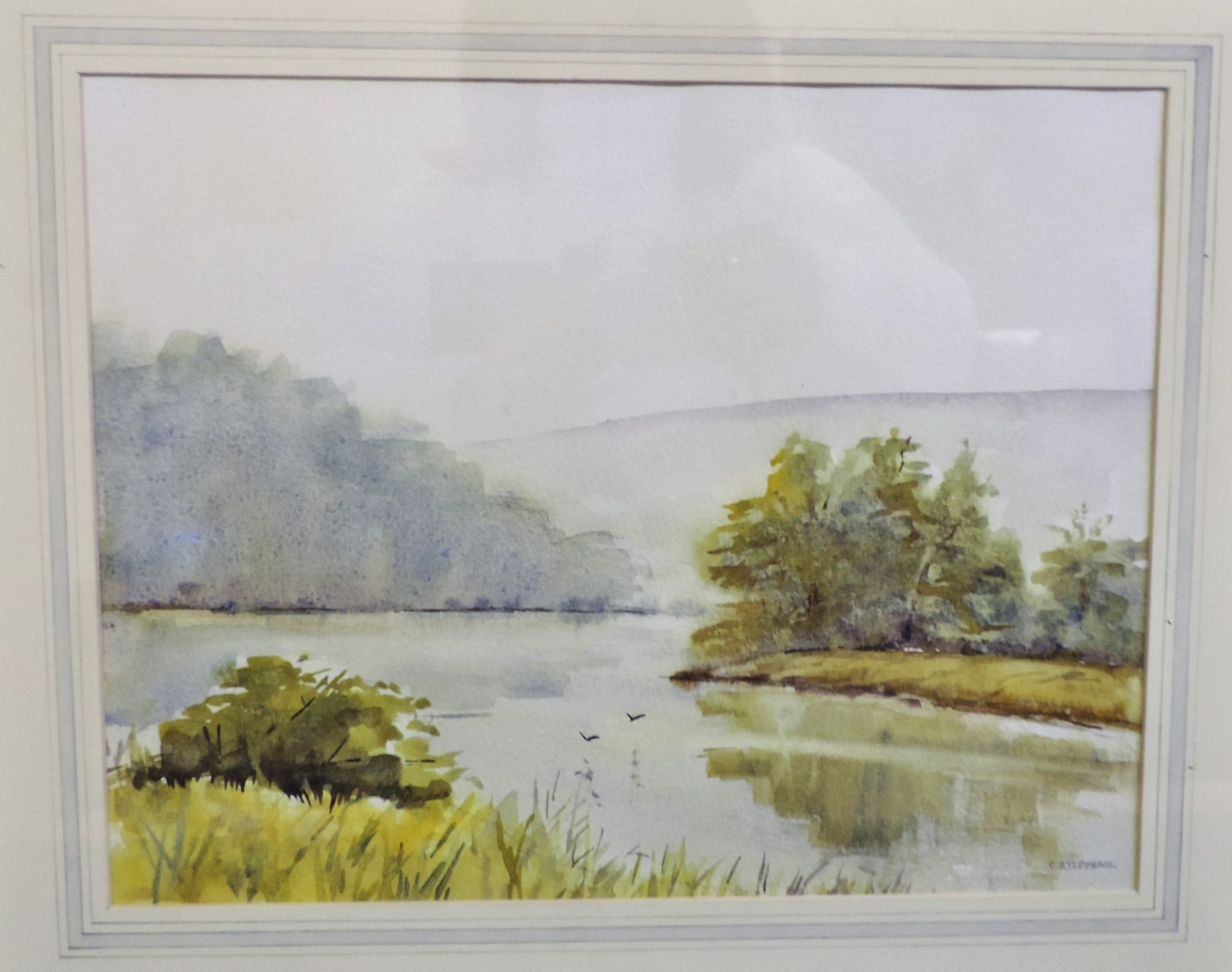 Original Watercolour Landscape River Scene Signed by Artist - Image 2 of 3