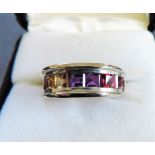 Sterling Silver Multi Gemstone Ring